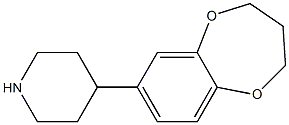 4-(3,4-dihydro-2H-1,5-benzodioxepin-7-yl)piperidine Struktur