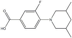 4-(3,5-dimethylpiperidin-1-yl)-3-fluorobenzoic acid Struktur