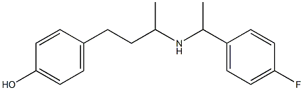 4-(3-{[1-(4-fluorophenyl)ethyl]amino}butyl)phenol Struktur