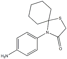 4-(4-aminophenyl)-1-thia-4-azaspiro[4.5]decan-3-one Struktur