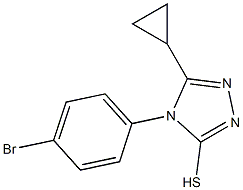 4-(4-bromophenyl)-5-cyclopropyl-4H-1,2,4-triazole-3-thiol Struktur