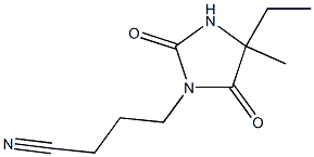 4-(4-ethyl-4-methyl-2,5-dioxoimidazolidin-1-yl)butanenitrile Struktur