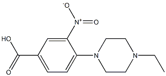 4-(4-ethylpiperazin-1-yl)-3-nitrobenzoic acid Struktur