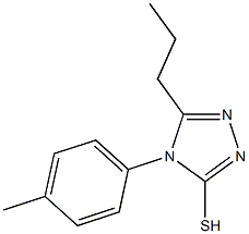 4-(4-methylphenyl)-5-propyl-4H-1,2,4-triazole-3-thiol Struktur