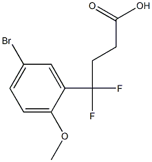 4-(5-bromo-2-methoxyphenyl)-4,4-difluorobutanoic acid Struktur