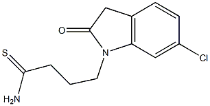 4-(6-chloro-2-oxo-2,3-dihydro-1H-indol-1-yl)butanethioamide Struktur