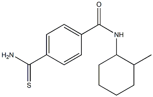 4-(aminocarbonothioyl)-N-(2-methylcyclohexyl)benzamide Struktur