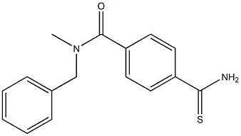 4-(aminocarbonothioyl)-N-benzyl-N-methylbenzamide Struktur