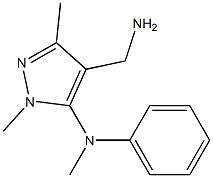 4-(aminomethyl)-N,1,3-trimethyl-N-phenyl-1H-pyrazol-5-amine Struktur