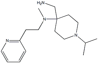 4-(aminomethyl)-N-methyl-1-(propan-2-yl)-N-[2-(pyridin-2-yl)ethyl]piperidin-4-amine Struktur