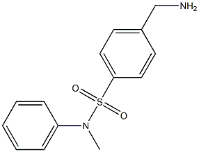 4-(aminomethyl)-N-methyl-N-phenylbenzenesulfonamide Struktur