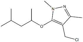 4-(chloromethyl)-1,3-dimethyl-5-[(4-methylpentan-2-yl)oxy]-1H-pyrazole Struktur