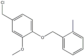 4-(chloromethyl)-2-methoxy-1-[(2-methylphenyl)methoxy]benzene Struktur