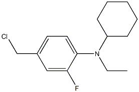 4-(chloromethyl)-N-cyclohexyl-N-ethyl-2-fluoroaniline Struktur