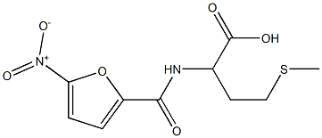 4-(methylsulfanyl)-2-[(5-nitrofuran-2-yl)formamido]butanoic acid Struktur