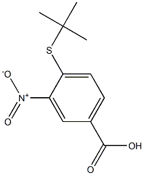 4-(tert-butylsulfanyl)-3-nitrobenzoic acid Struktur