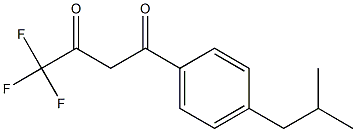 4,4,4-trifluoro-1-[4-(2-methylpropyl)phenyl]butane-1,3-dione Struktur