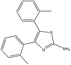 4,5-bis(2-methylphenyl)-1,3-thiazol-2-amine Struktur