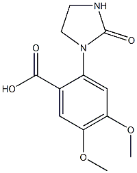 4,5-dimethoxy-2-(2-oxoimidazolidin-1-yl)benzoic acid Struktur