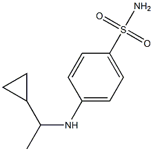 4-[(1-cyclopropylethyl)amino]benzene-1-sulfonamide Struktur