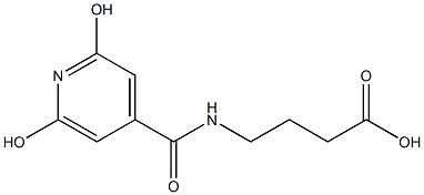 4-[(2,6-dihydroxyisonicotinoyl)amino]butanoic acid Struktur