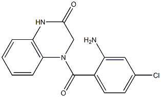 4-[(2-amino-4-chlorophenyl)carbonyl]-1,2,3,4-tetrahydroquinoxalin-2-one Struktur