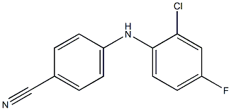 4-[(2-chloro-4-fluorophenyl)amino]benzonitrile Struktur