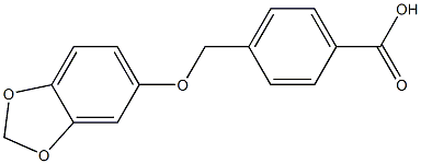 4-[(2H-1,3-benzodioxol-5-yloxy)methyl]benzoic acid Struktur