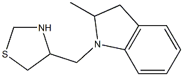 4-[(2-methyl-2,3-dihydro-1H-indol-1-yl)methyl]-1,3-thiazolidine Struktur