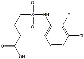 4-[(3-chloro-2-fluorophenyl)sulfamoyl]butanoic acid Struktur