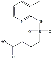 4-[(3-methylpyridin-2-yl)sulfamoyl]butanoic acid Struktur