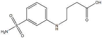 4-[(3-sulfamoylphenyl)amino]butanoic acid Struktur