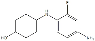 4-[(4-amino-2-fluorophenyl)amino]cyclohexan-1-ol Struktur