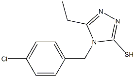 4-[(4-chlorophenyl)methyl]-5-ethyl-4H-1,2,4-triazole-3-thiol Struktur