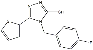 4-[(4-fluorophenyl)methyl]-5-(thiophen-2-yl)-4H-1,2,4-triazole-3-thiol Struktur