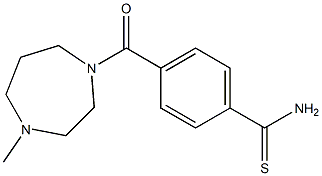 4-[(4-methyl-1,4-diazepan-1-yl)carbonyl]benzene-1-carbothioamide Struktur