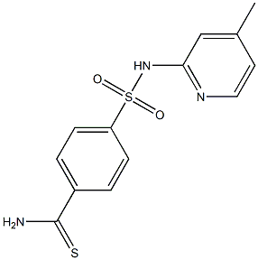 4-[(4-methylpyridin-2-yl)sulfamoyl]benzene-1-carbothioamide Struktur