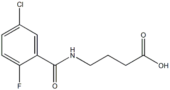 4-[(5-chloro-2-fluorophenyl)formamido]butanoic acid Struktur