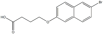 4-[(6-bromo-2-naphthyl)oxy]butanoic acid Struktur