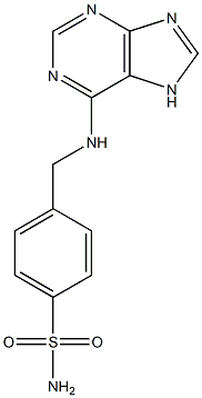 4-[(7H-purin-6-ylamino)methyl]benzene-1-sulfonamide Struktur