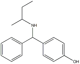 4-[(butan-2-ylamino)(phenyl)methyl]phenol Struktur