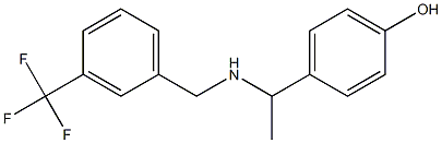 4-[1-({[3-(trifluoromethyl)phenyl]methyl}amino)ethyl]phenol Struktur