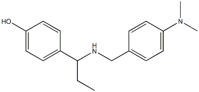 4-[1-({[4-(dimethylamino)phenyl]methyl}amino)propyl]phenol Struktur