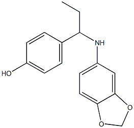 4-[1-(2H-1,3-benzodioxol-5-ylamino)propyl]phenol Struktur