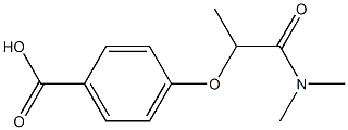 4-[1-(dimethylcarbamoyl)ethoxy]benzoic acid Struktur