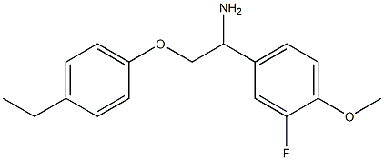 4-[1-amino-2-(4-ethylphenoxy)ethyl]-2-fluoro-1-methoxybenzene Struktur