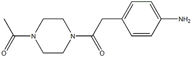 4-[2-(4-acetylpiperazin-1-yl)-2-oxoethyl]aniline Struktur