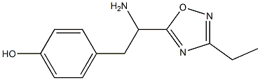 4-[2-amino-2-(3-ethyl-1,2,4-oxadiazol-5-yl)ethyl]phenol Struktur