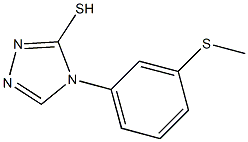 4-[3-(methylsulfanyl)phenyl]-4H-1,2,4-triazole-3-thiol Struktur