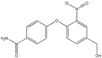 4-[4-(hydroxymethyl)-2-nitrophenoxy]benzamide Struktur